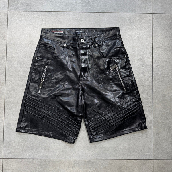 Paris couture bermuda biker nero spalmato