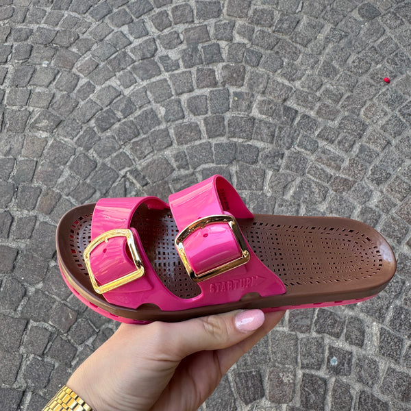 Startup ciabatte (1) fuxia/brown